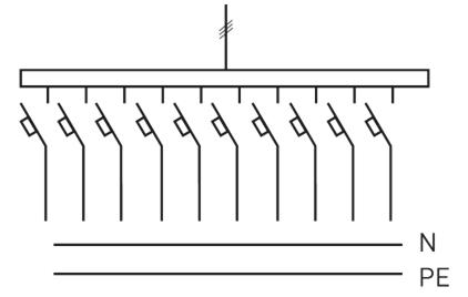 схема панели распределительной 2Р-116-00, 2Р-116-30,2Р-116-31,