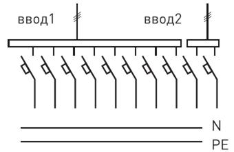 схема панели распределительной 2Р-133-00, 2Р-133-30,2Р-133-31,