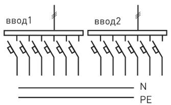 схема панели распределительной 2Р-142-00, 2Р-142-30,2Р-142-31,