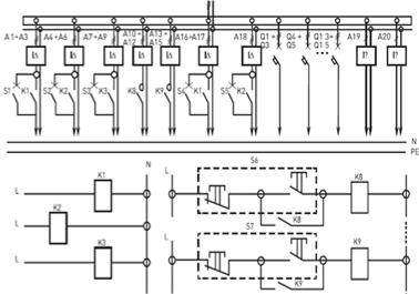 схема панели распределительной 3Р-146-00, 3Р-146-30, 3Р-146-31