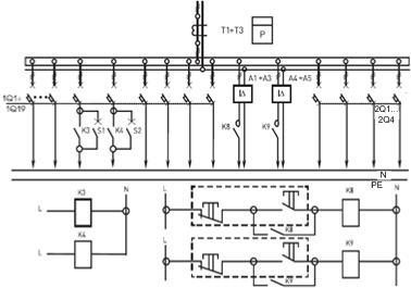 схема панели распределительной 3Р-156-00, 3Р-156-30, 3Р-156-31